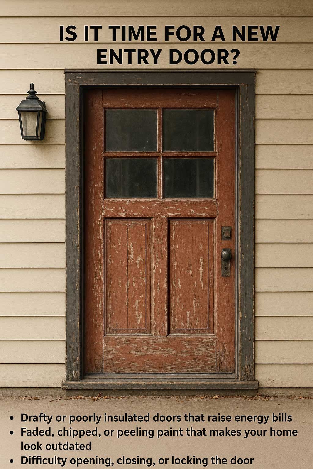 Signs it is time for a new entry door on your home.
