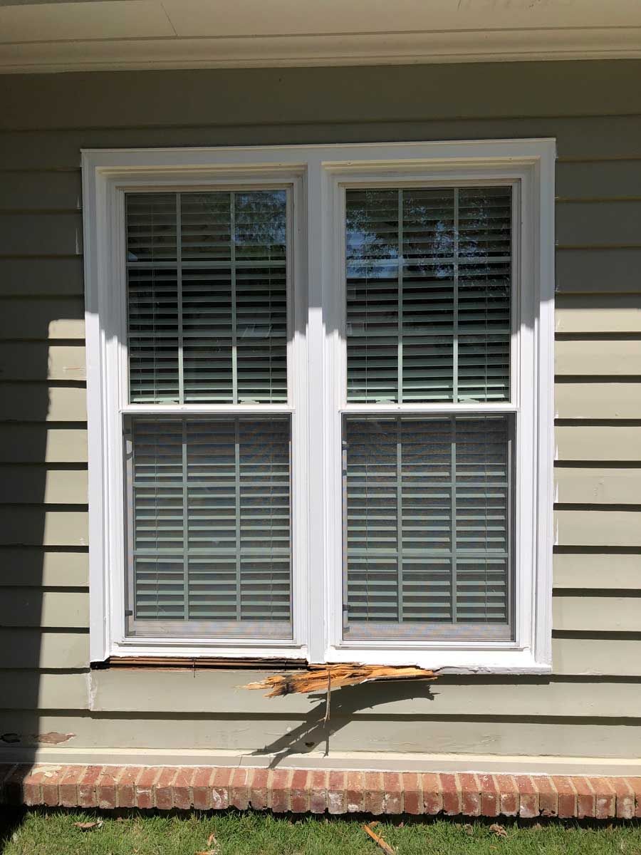 Wood rot around vinyl windows