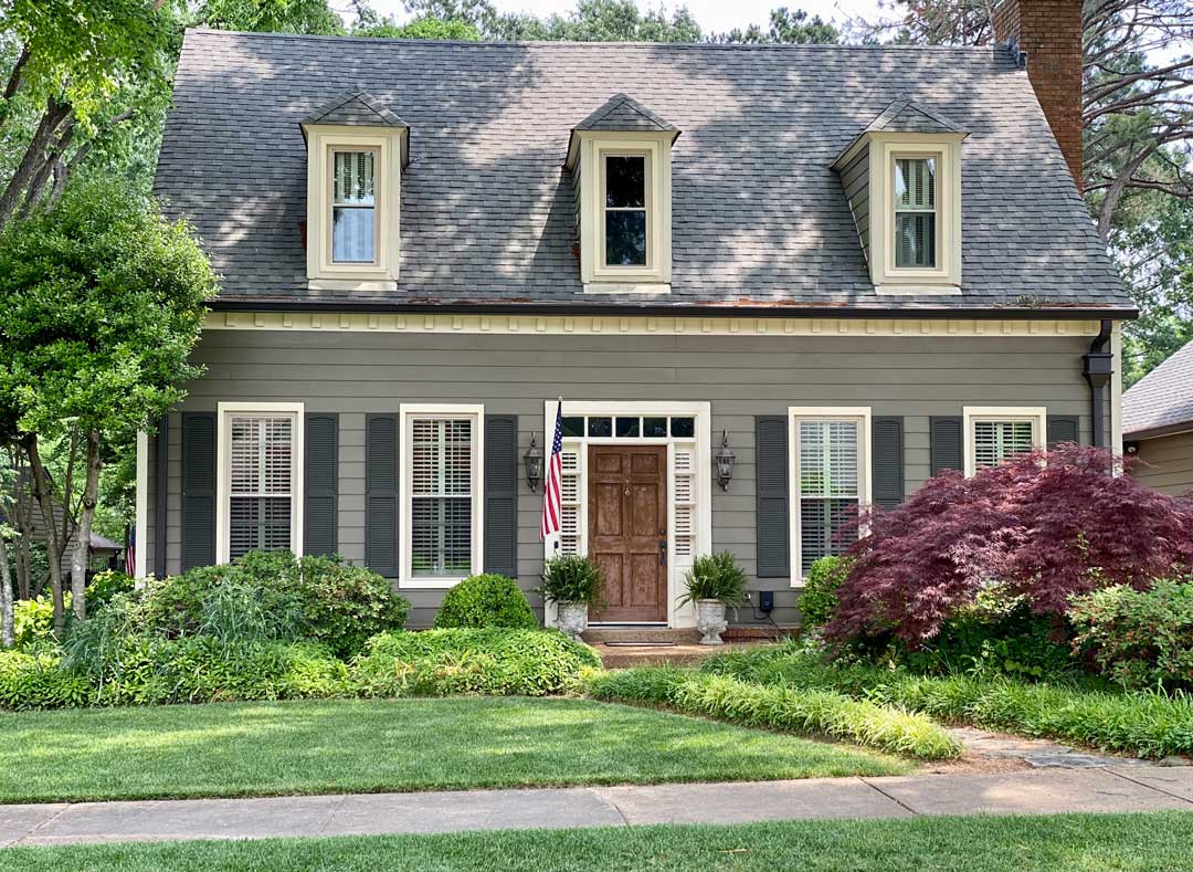 newly installed windows on a 2 story American family home