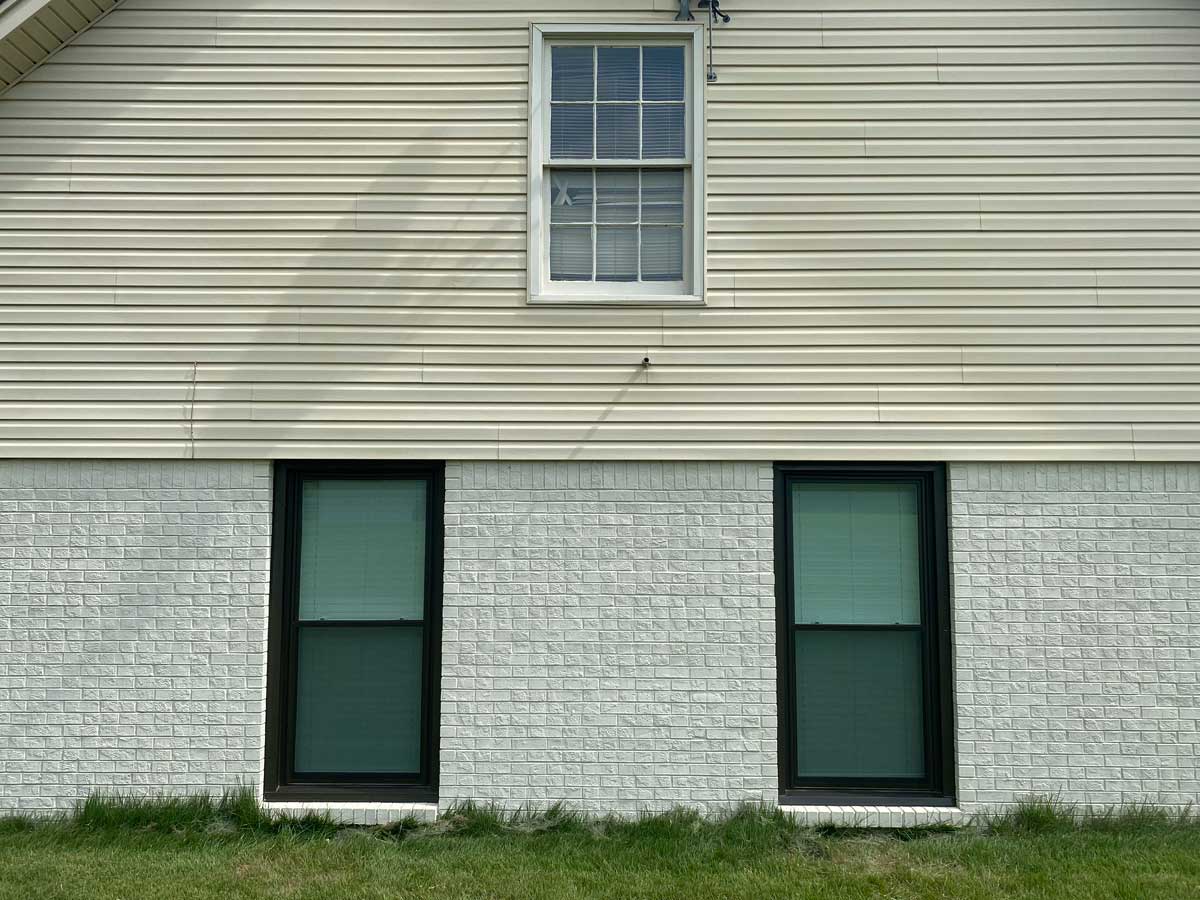 black vinyl windows installed