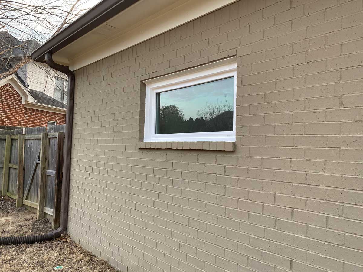 New custom size vinyl window installation