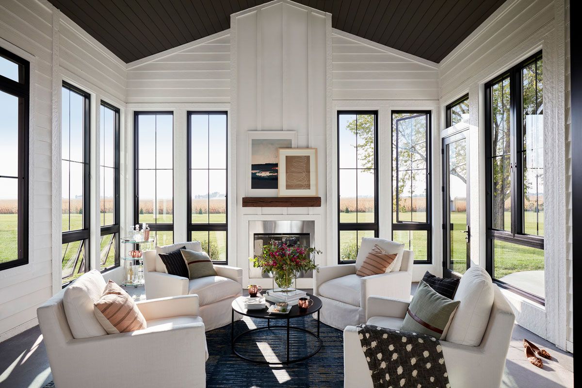 New Pella windows in a brightly lit living space.